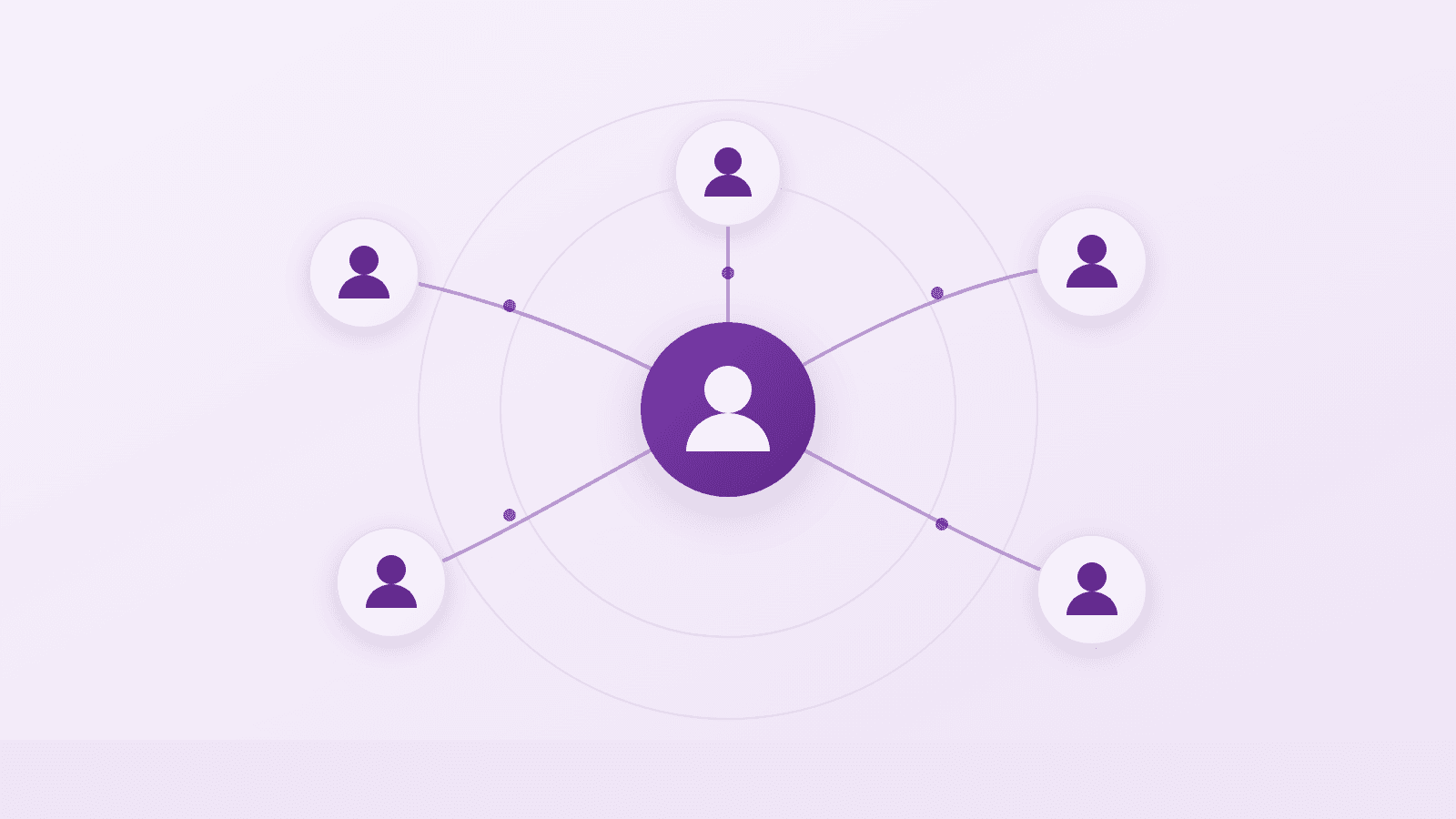 Recruiter and hiring managers connected around a shared hiring workflow, illustrating recruiter-manager coordination in a small company