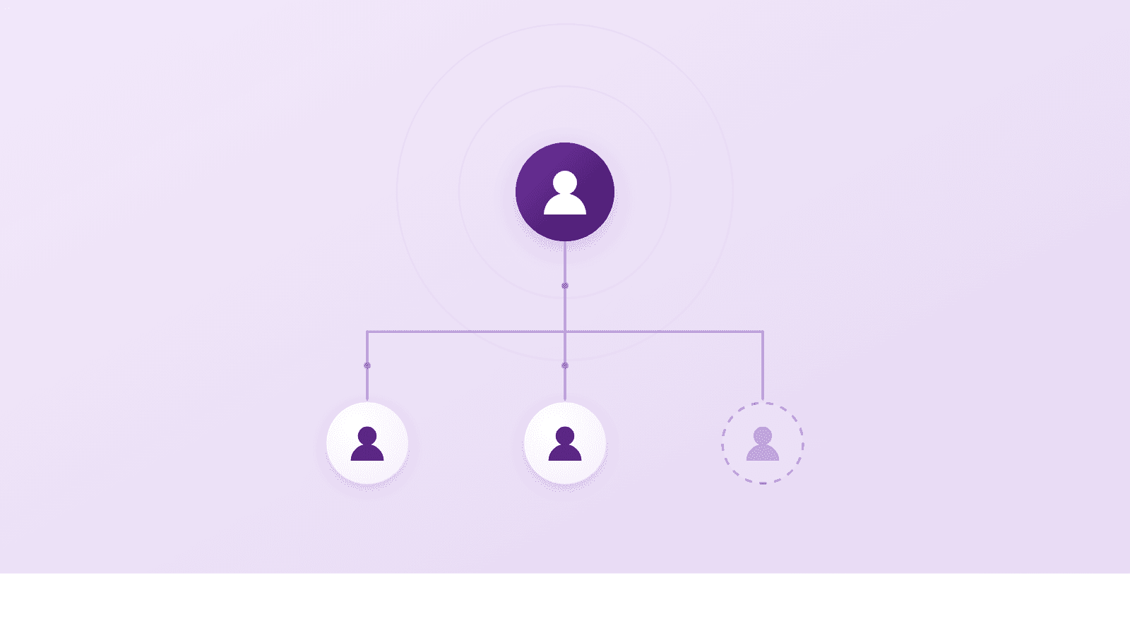 A founder figure building a first team from connected people nodes, with one open slot, illustrating founder hiring mistakes on a small team