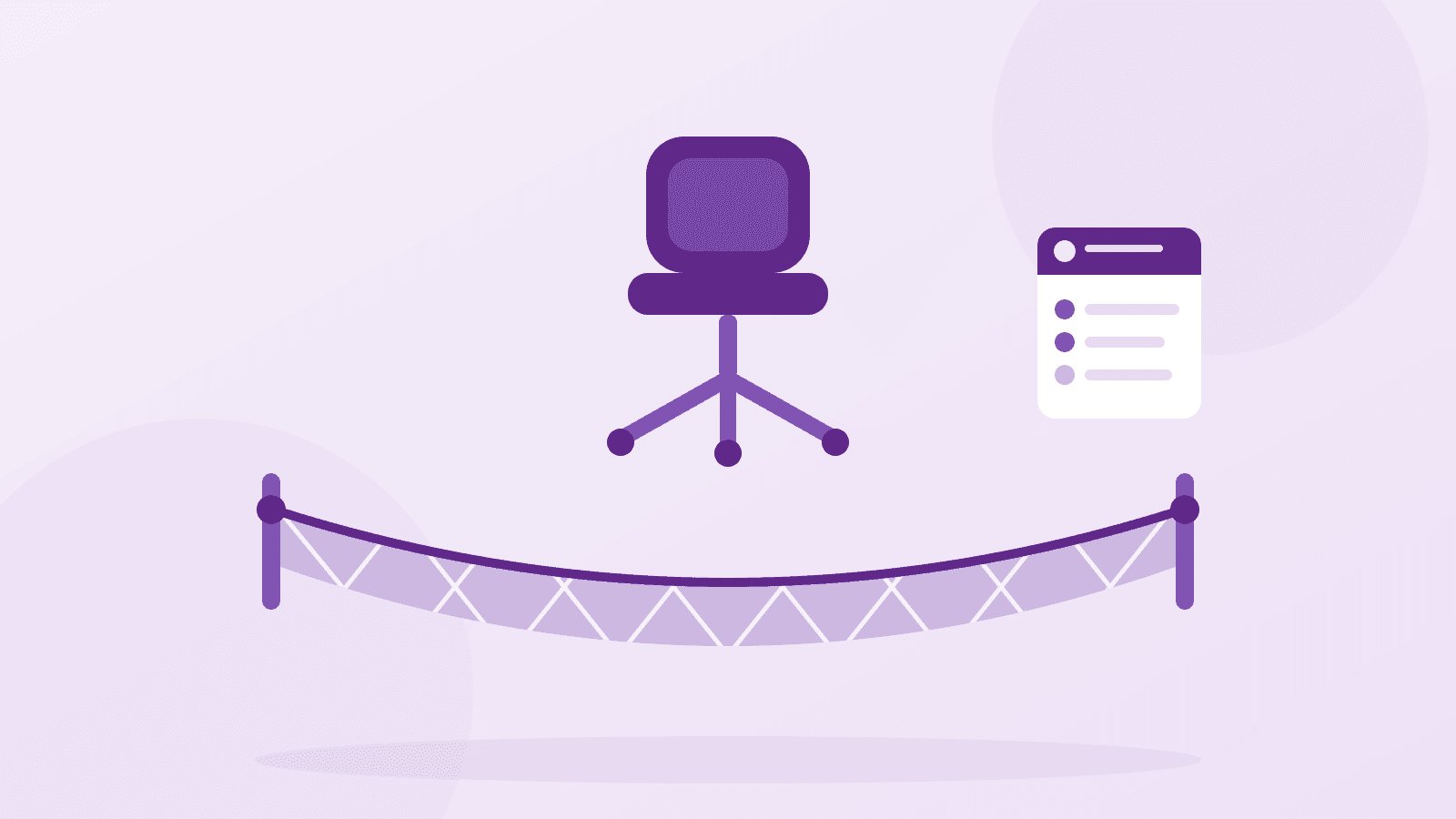 A safety net stretched under a single office chair, illustrating why the probation period is a poor substitute for evaluating a first hire properly