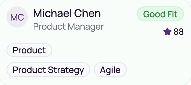 Michael Chen - Product Manager - Score 88