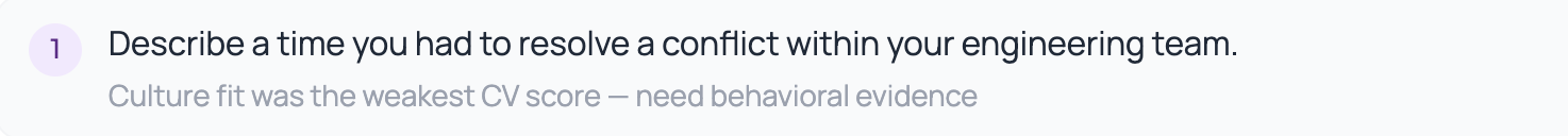 Question — Resolve a conflict within your engineering team